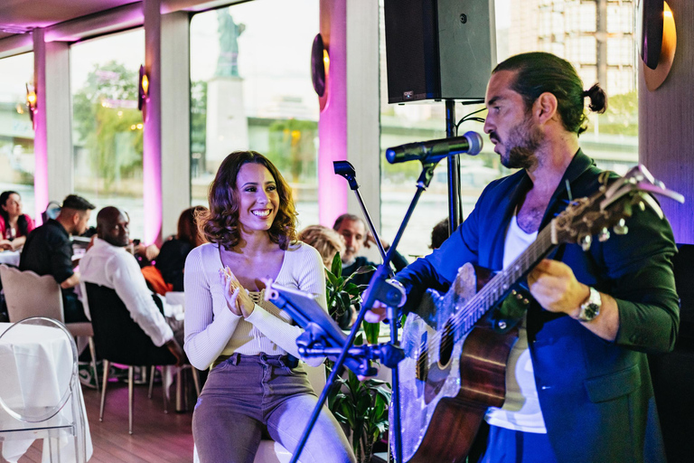 Paris: Gourmetmiddag Gourmetmiddagskryssning på floden Seine med levande musikVIP-utflykt med gourmetmiddag på Seine och levande musik