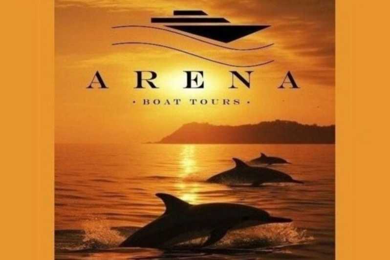 Pula: Dolfijnen kijken bij zonsondergang in Brijuni met diner/drankjes