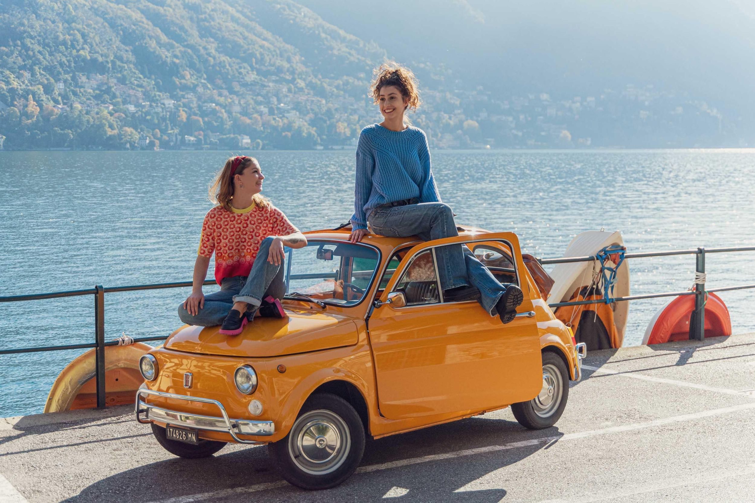Comer See: Oldtimer Fiat 500 mieten (2 h)