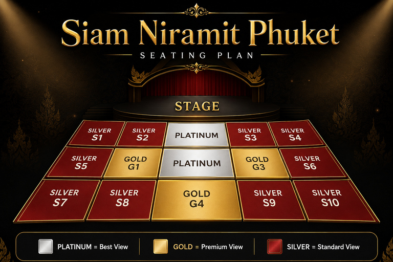 Phuket: Siam Niramit Show with Buffet Dinner & Transfers Gold Seat: Buffet Dinner & Transfers