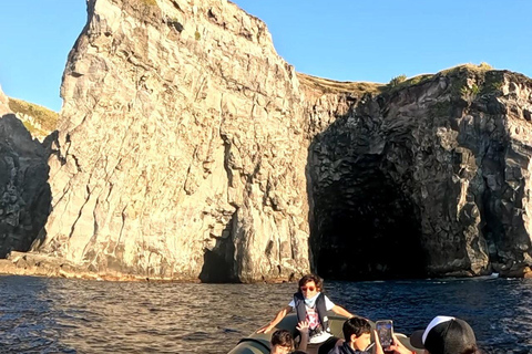 São Miguel: Sunset Boat Tour – Golden Light, Cliffs & Caves