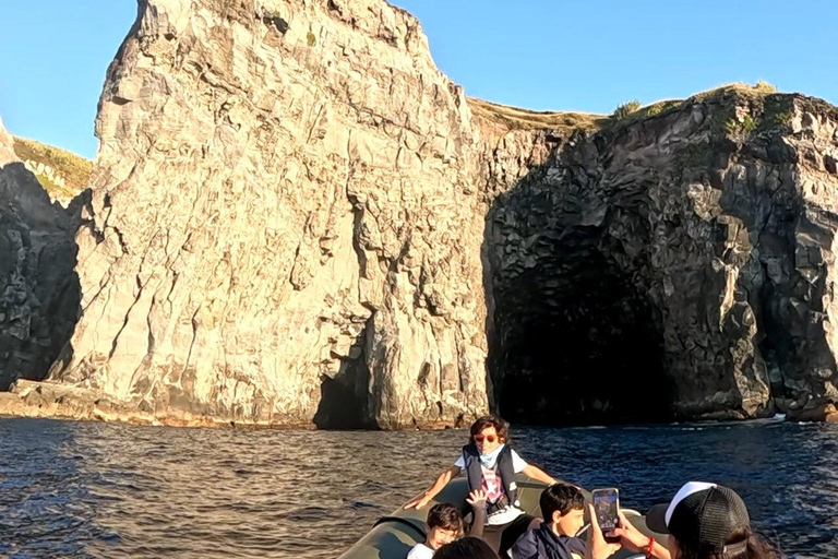 São Miguel: Sunset Boat Tour – Golden Light, Cliffs & Caves