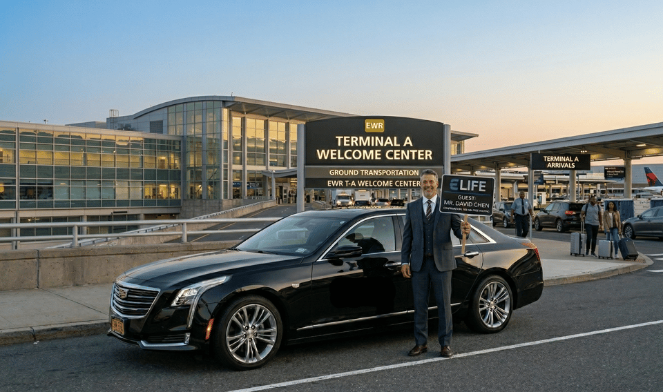 NYC: Transfer privat de la Aeroportul EWR, inclusiv 105 minute de așteptare GRATUITĂ