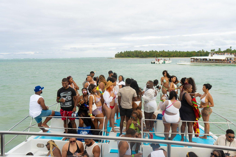From Bavaro, Punta Cana: Boat Party, Snorkeling, Drinks, Snacks, and Transportation