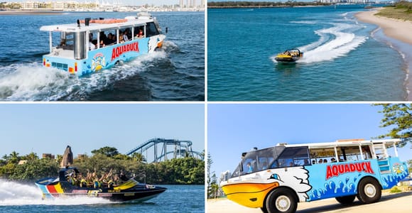 Gold Coast: Aquaduck Land & Water Tour and Jet Boating Combo