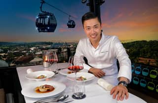 Singapur: SkyDining-Erlebnisse mit der Seilbahn auf Sentosa