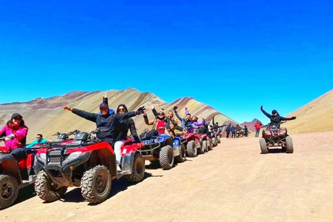 From Cusco: Full Day to Rainbow Mountain on ATV Quak Bike Rainbow Moutain on ATV Full Day