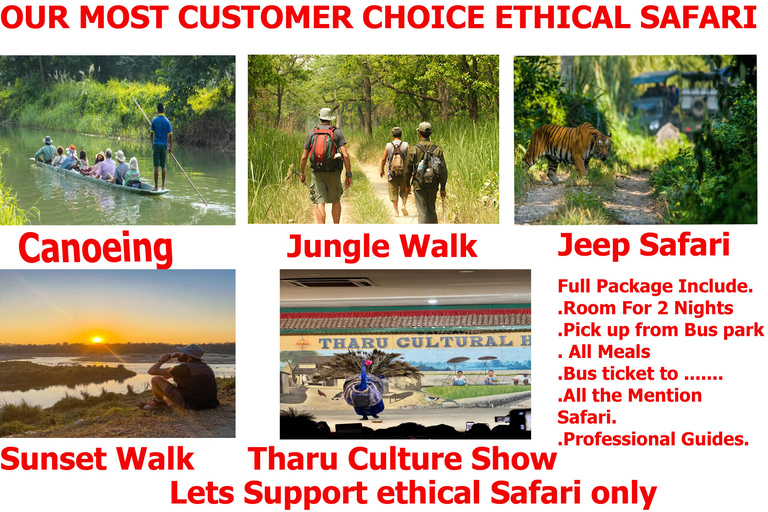 Chitwan: 2 Nights 3 Days Hotel and Ethical Jungle Safari