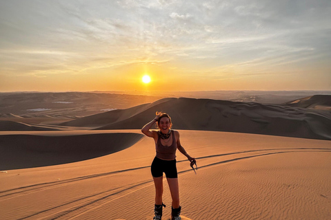 Huacachina: Sandboarding, Sunset, Picnic, Drinks, and Party in the Dunes Huacachina: Desert Escape, Sunset Picnic, Drinks, & After Party