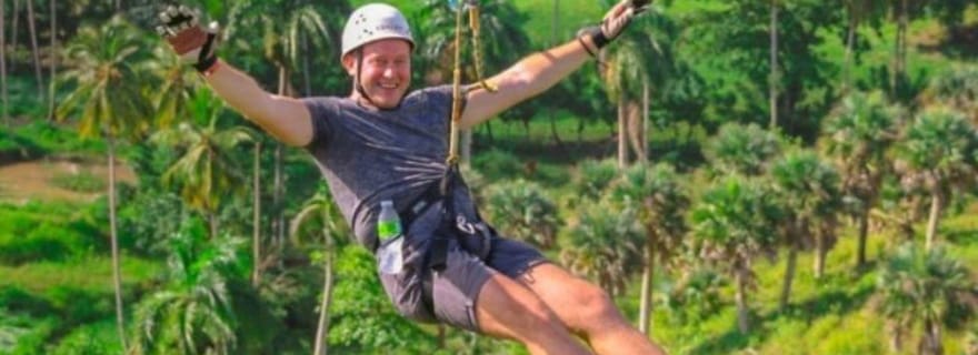 Punta Cana : aventure en tyrolienne avec pont suspendu