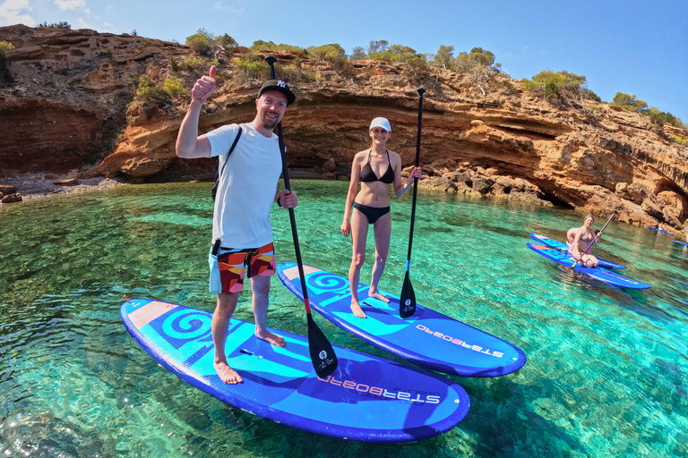 Ibiza: Stand-Up Paddle Boarding Tocht naar Geheime Grotten