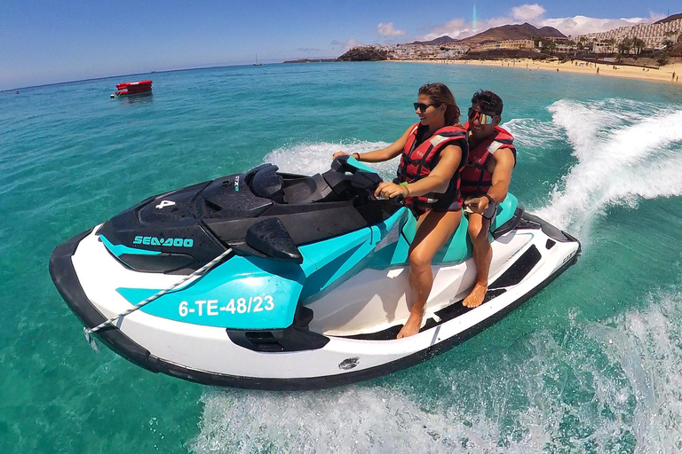 Corralejo: Jet Ski Adventure Tour to Lobos (no license) 40 minutes Jetski excursion with pickup and drop off service