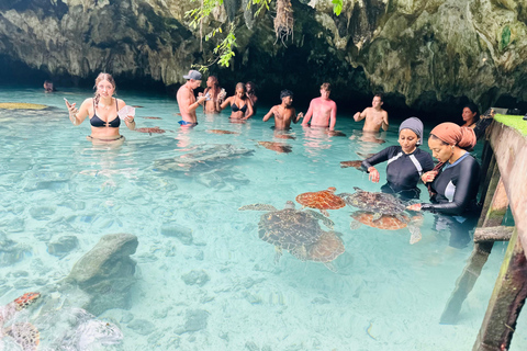 Zanzibar: Swimming with Turtles at Salaam cave in Kizimkazi Pick up all hotel location in Zanzibar