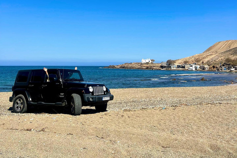 Mykonos: tour privato in jeep con la spiaggia di Myrsini e Ano Mera