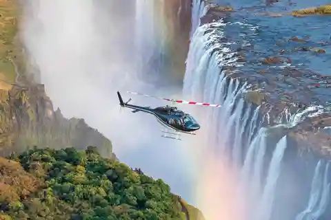 Cascate Vittoria: Volo in elicottero vista ariale delle cascate