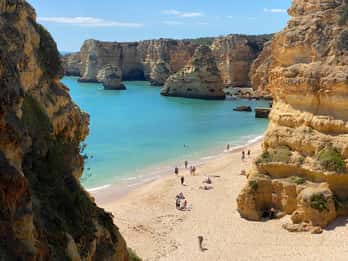 From Faro: Benagil Cave and Seven Hanging Valleys Trail Tour