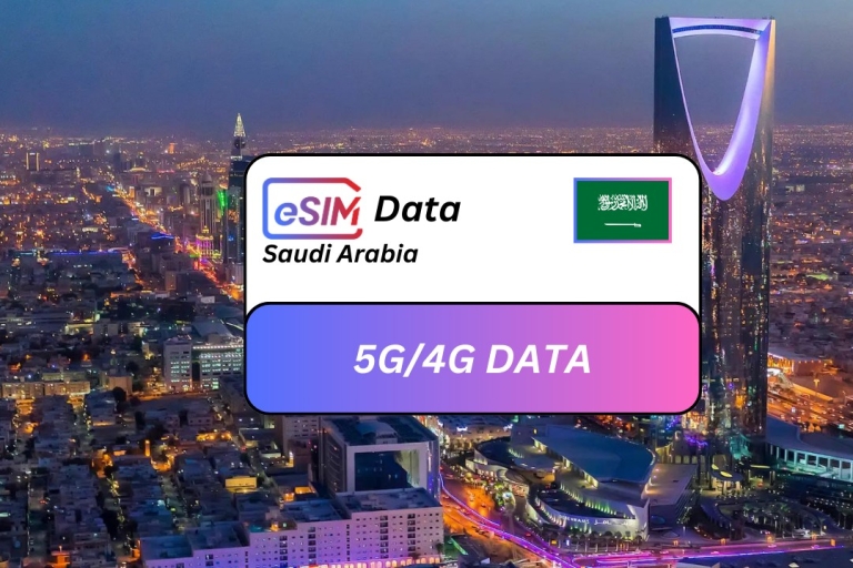 Desde Riad: Arabia Saudí eSIM Plan de datos en itinerancia5 GB /30 días