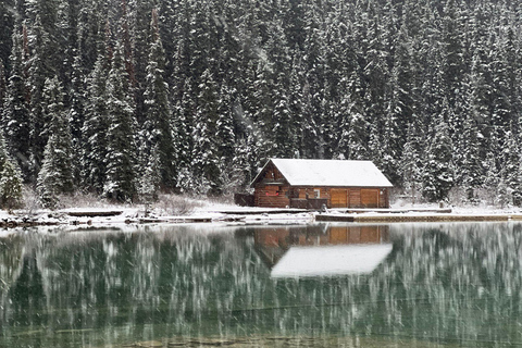 Lac Louise, randonnée glaciaire au canyon Johnston, ville de Banff, chutes Bow