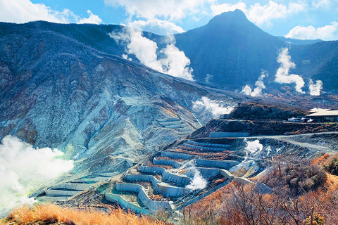 Wycieczka na górę Fuji Hakone/Kamakura: BEZPŁATNA kolejka linowa i rejs po jeziorze AshiWycieczka ze stacji Shinjuku o godz. 8:30 – bez kolejki linowej i rejsu statkiem