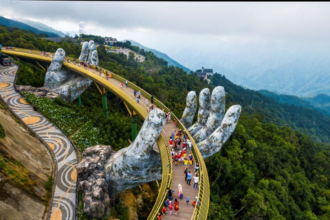 Ba Na Hill With Golden Hand Bridge