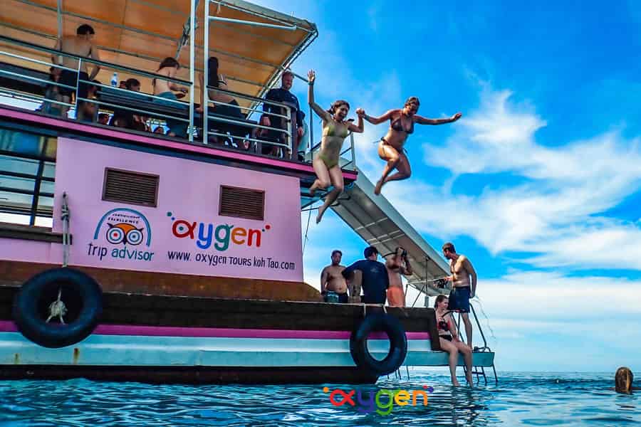 Entspannter Tag auf Ko Tao: Schnorcheln mit Schildkröten, Nang Yuan & Rückfahrt bei Sonnenuntergang. Foto: GetYourGuide Entspannter Tag auf Ko Tao: Schnorcheln mit Schildkröten, Nang Yuan & Rückfahrt bei Sonnenuntergang. Foto: GetYourGuide