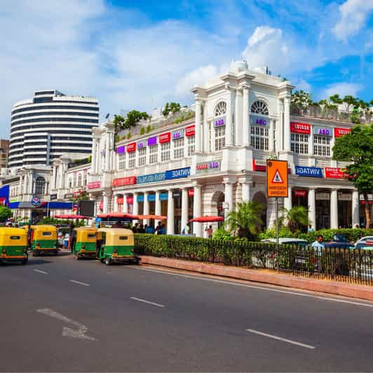 Delhi: erfgoedwandeling met markten op Connaught Place