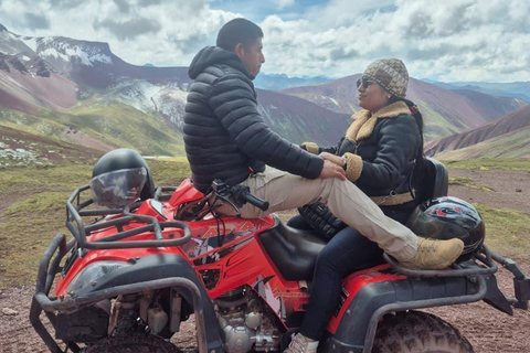 From Cusco: Four-Wheel Drive Tour to Seven Colors Mountain + Meals Cusco: Quad Bike Tour to Rainbow Mountain + Stop at Textile Center