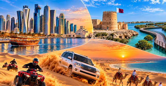 Doha: Full-Day City, Desert Safari & North Qatar Adventure
