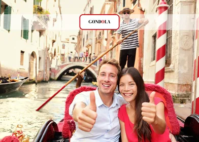 Venedig: Canale Grande per Gondel mit Live-Kommentar