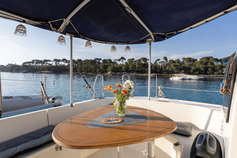 Cannes: Lérins Islands Catamaran Discovery Day with Swimming Cannes: Half-Day Catamaran Discovery Tour to the Lérins Islands