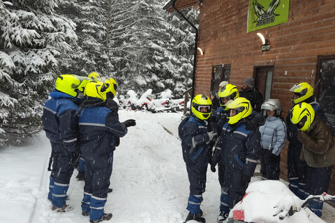 Bucharest: Carpathian Mountains Snowmobile Tour Sinaia