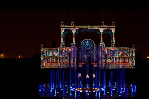 New Delhi: Akshardham Temple Light Show With Custom Add Ons Akshardham Water & Light Show W- Car, Guide, Tickets, Dinner