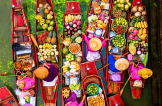 Bangkok: Schwimmender Markt, Großer Palast, Wat Pho und Wat Arun