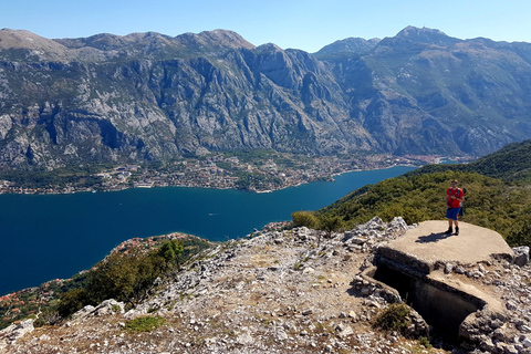 Hiking Vrmac peninsula with panoramic view on Kotor bay