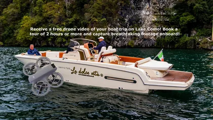 Comer See: Grand Private Tour 5 Stunden Invictus Boot