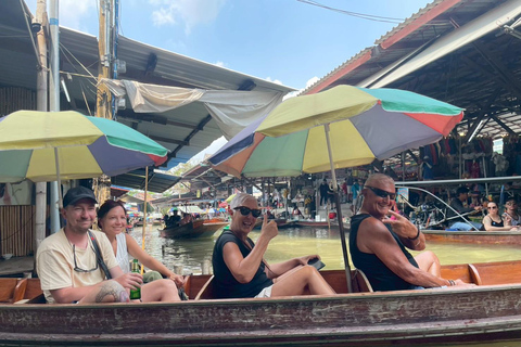Private: Floating Market, Maeklong Train & Dragon Temple All-inclusive Package