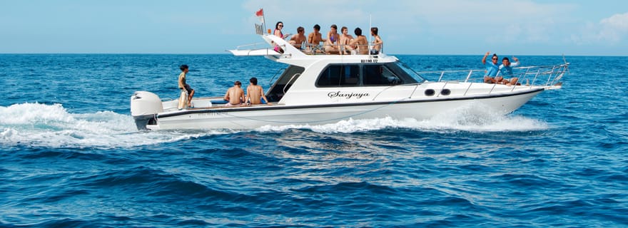 Au départ de Lembongan : Journée complète de plongée avec tuba en bateau privé à Nusa Penida