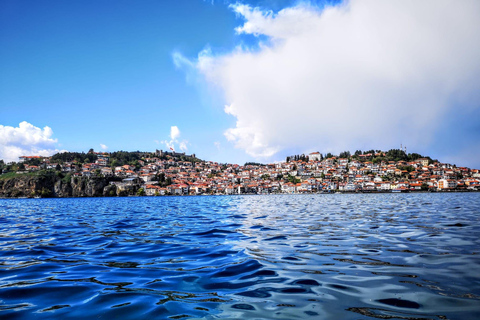 Ohrid: Lake Ohrid Sunset Cruise with Wine & Brandy