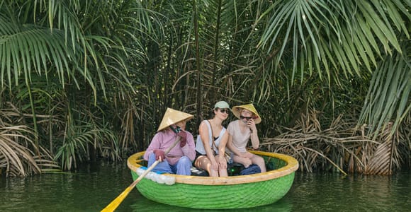 Hoi An: Basket Boat Ride & Coconut Coffee at Stork Coffee