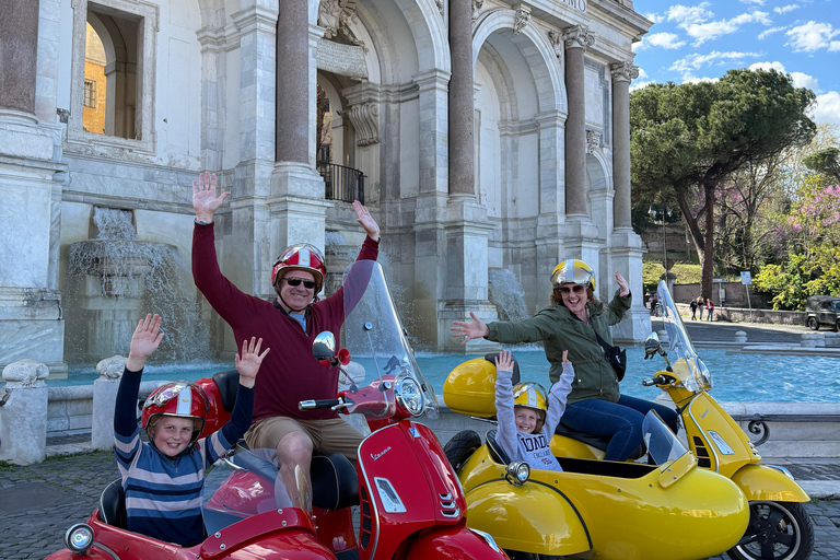 Rome Vespa Sidecar Tour: 90-Minute Panoramic Experience Shared Sidecar Experience