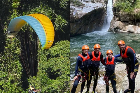 From Guatape: PARAGLIDING and Cristalline CANYONING