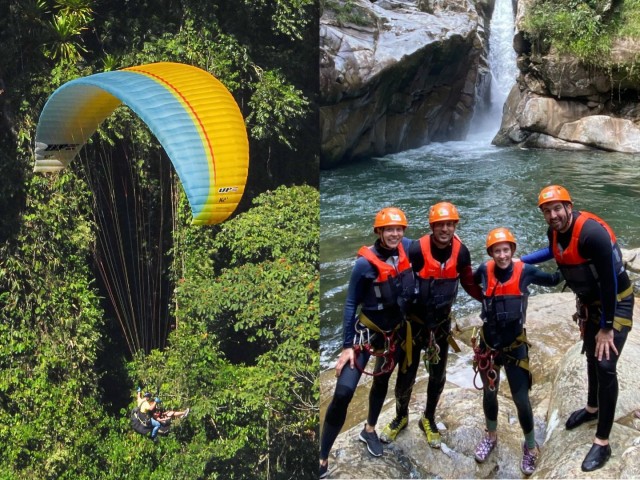 Visit From Guatape PARAGLIDING and Cristalline CANYONING in Guatapé