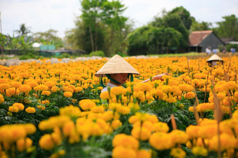 Flytande marknad, blomsterby Autentisk Mekong Delta-resa