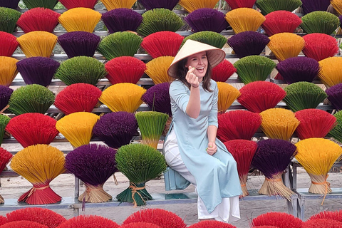 Hanoi: Incense Village, Conical Hat, Lacquer Art-SMALL GROUP PRIVATE Half Day- Incense Village- Hat Village- Train Street