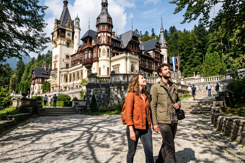 Dracula Castle-Peleș Castle-Cantacuzino Castle and Brașov COACH TOUR Audio guide in 24 languages