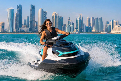 Doha Jet Ski Adventure: Skyline & Arabian Gulf Ride JetSki 30 minutes from meeting point