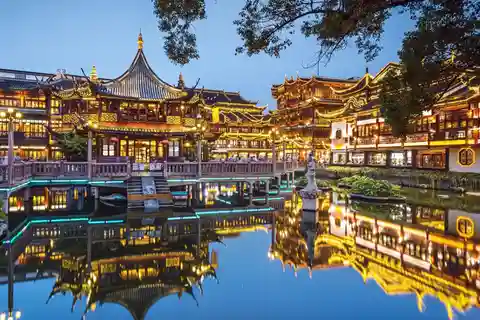 Shanghai : Entrée au jardin de Yu ou ville d'eau de Zhujiajiao，Visite groupée