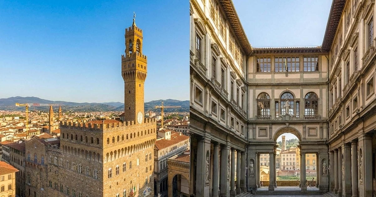 フィレンツェ：ウフィツィ美術館ツアー（ヴェッキオ宮殿入場付き