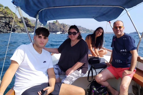 Aci Trezza boat tour Cyclop coast,culture,swim in caves,food