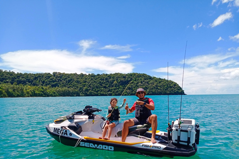 Langkawi: Jet Ski Fishing & Countryside Cycling Tour Double Rider + 2 Bicycle Option